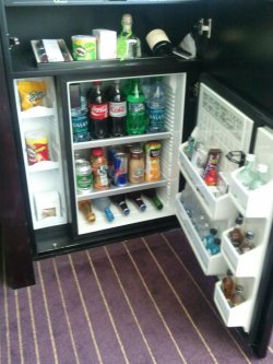 Aria guestroom mini bar