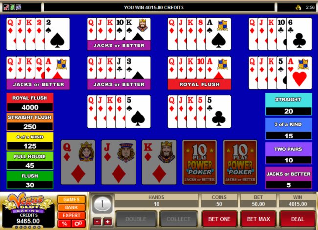 Video Poker - Play the Best Video Poker Games - 9/6