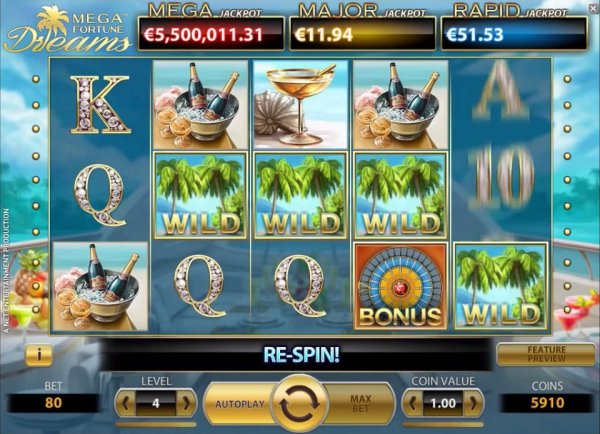 Mega Fortune Dreams Progressive Video Slot