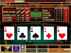 play Poker Pursuit at Vegas 7 Casino
